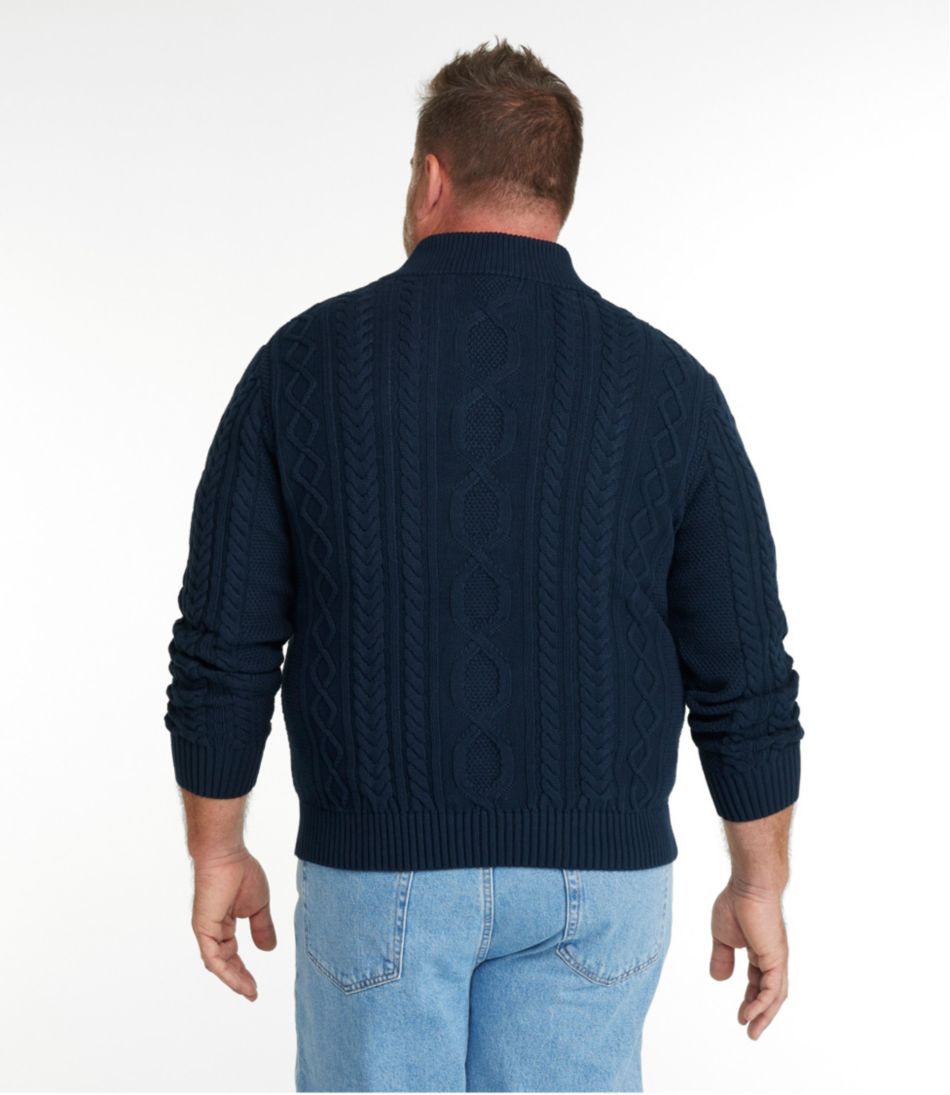 Men's Bean's Heritage Soft Cotton Fisherman Sweater, Button-Mock | L.L.Bean