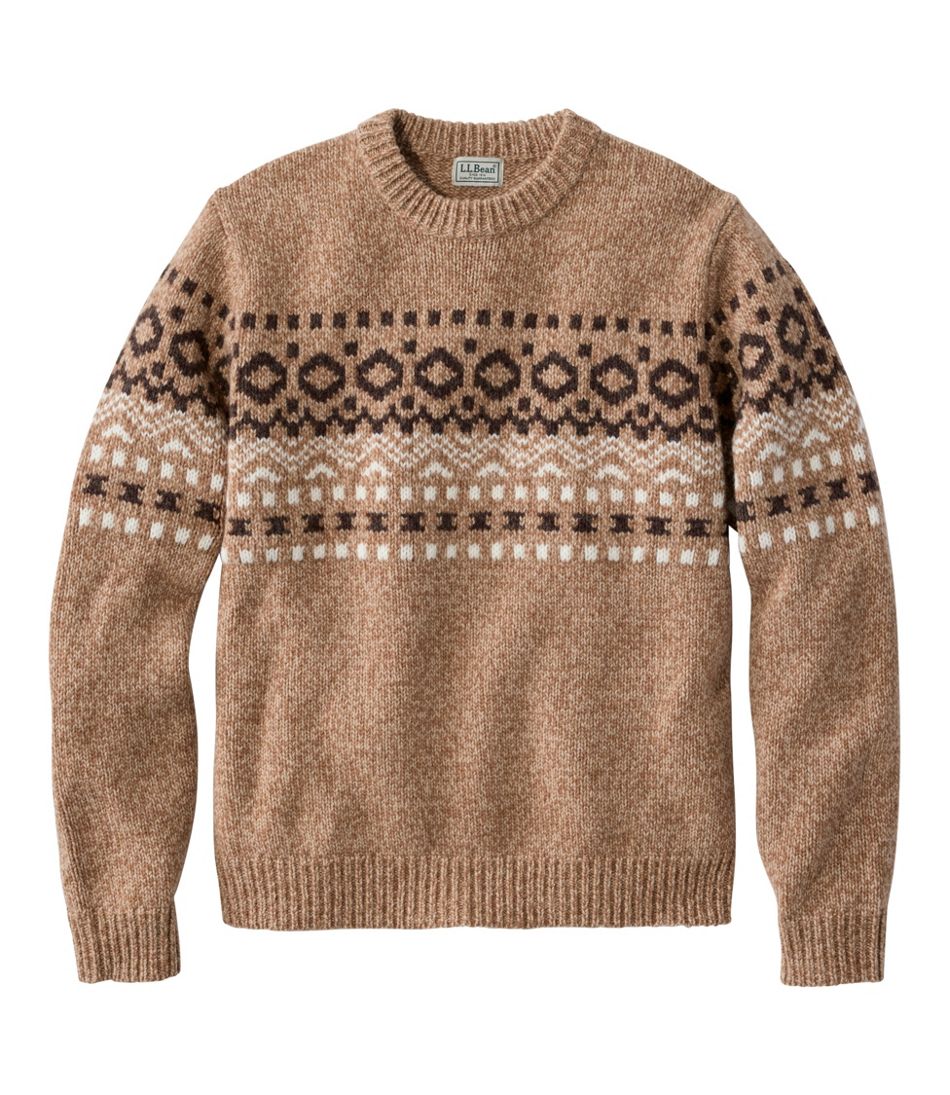 Men's Bean's Classic Ragg Wool Sweater, Crewneck, Fair Isle | L.L.Bean