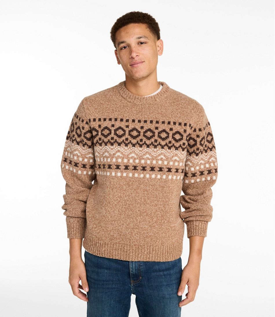 Men's Bean's Classic Ragg Wool Sweater, Crewneck, Fair Isle | L.L.Bean