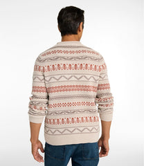 Men's Organic Cotton Waffle Sweater, Crewneck, Fair Isle | L.L.Bean