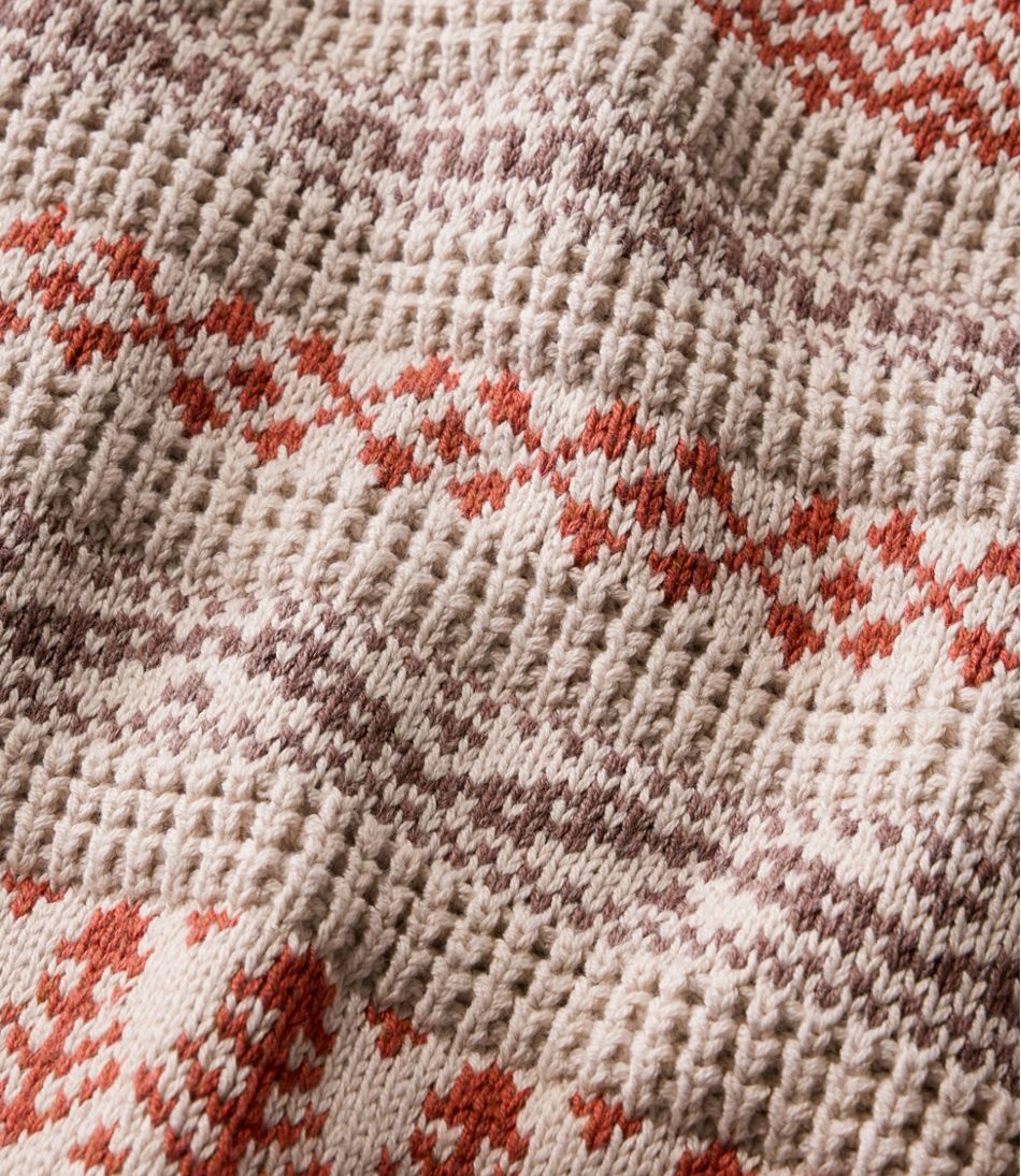 Men's Organic Cotton Waffle Sweater, Crewneck, Fair Isle | L.L.Bean