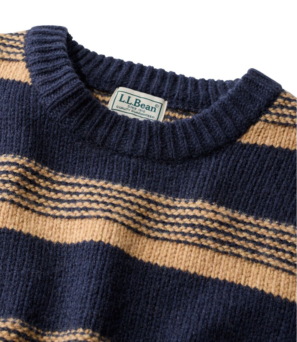 Men's Bean's Classic Ragg Wool Sweater, Crewneck, Stripe | L.L.Bean