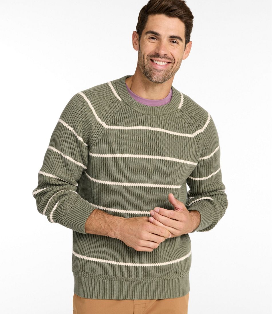 Men's Mariner Rib Crew Sweater, Stripe | L.L.Bean