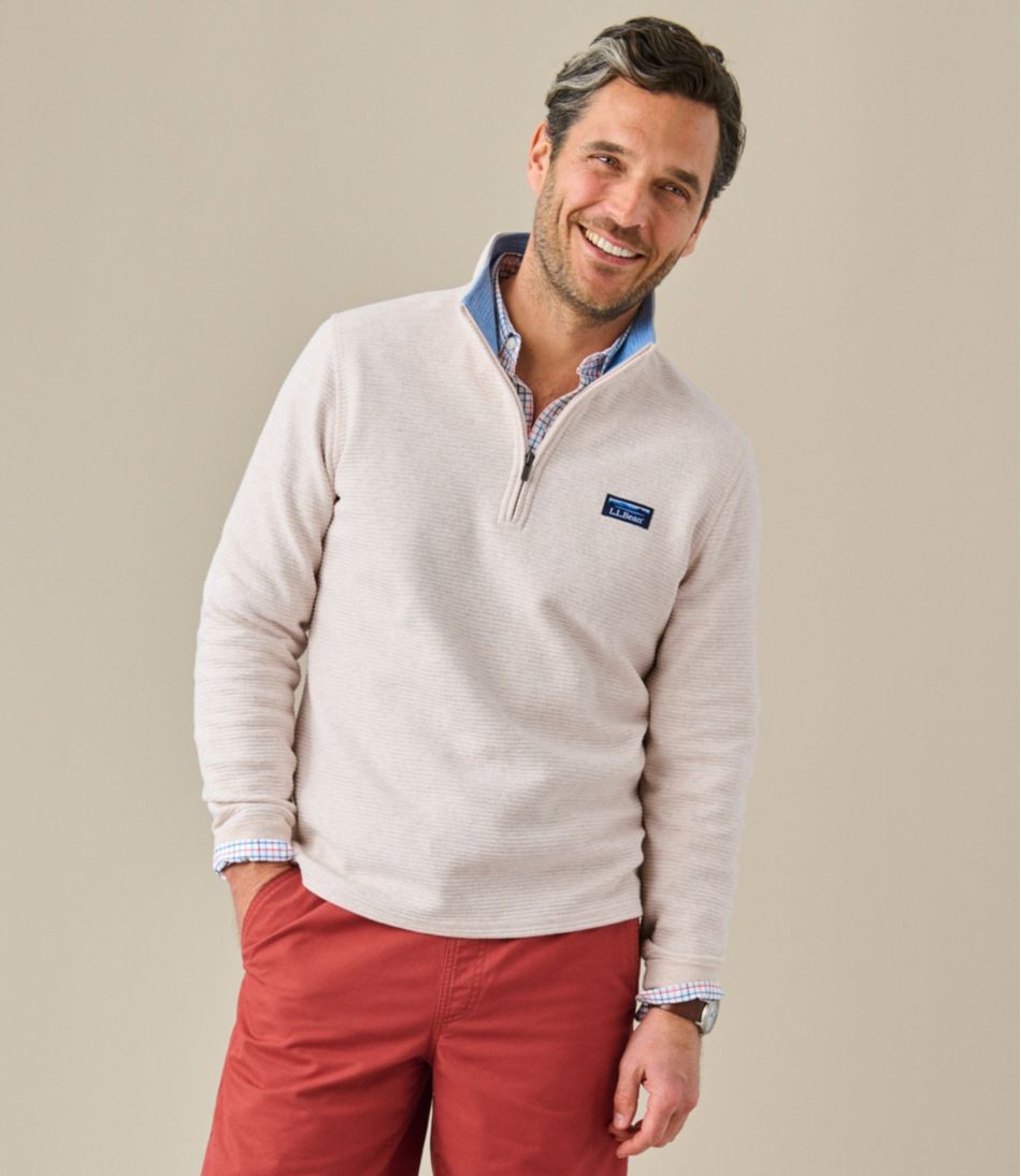 Men's Lakewashed Double-Knit Quarter-Zip Pullover | L.L.Bean