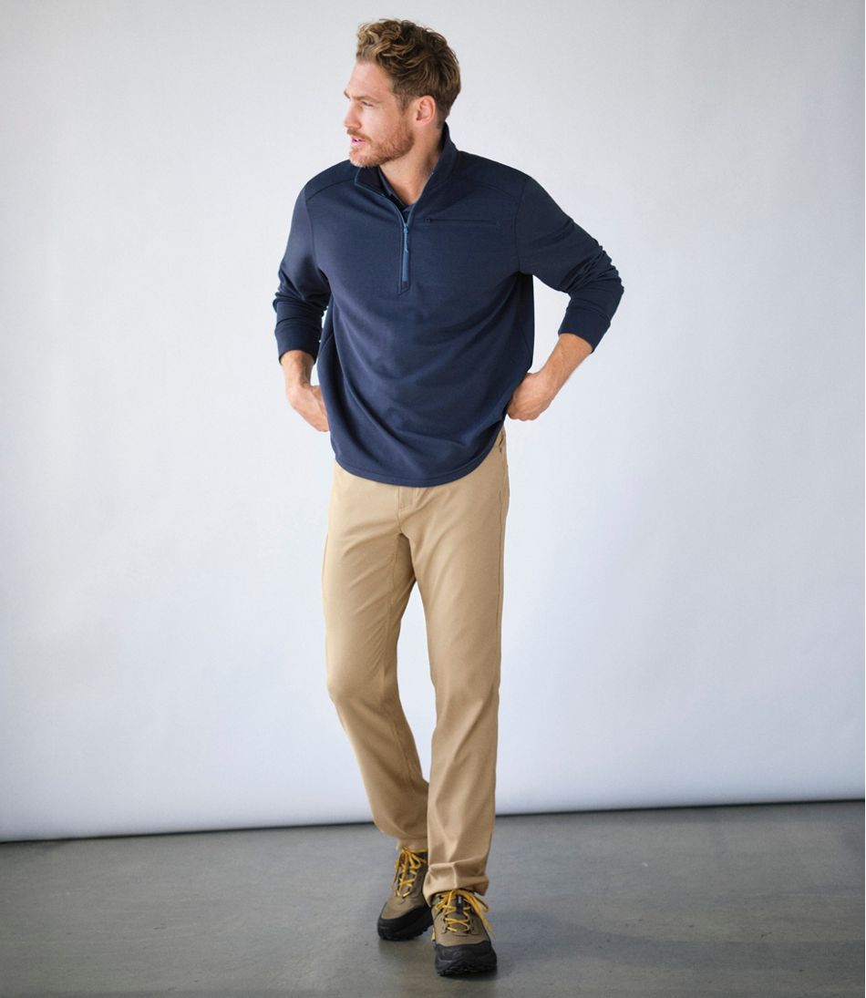 Men's VentureStretch Ottoman-Rib Pullover, Quarter-Zip | L.L.Bean