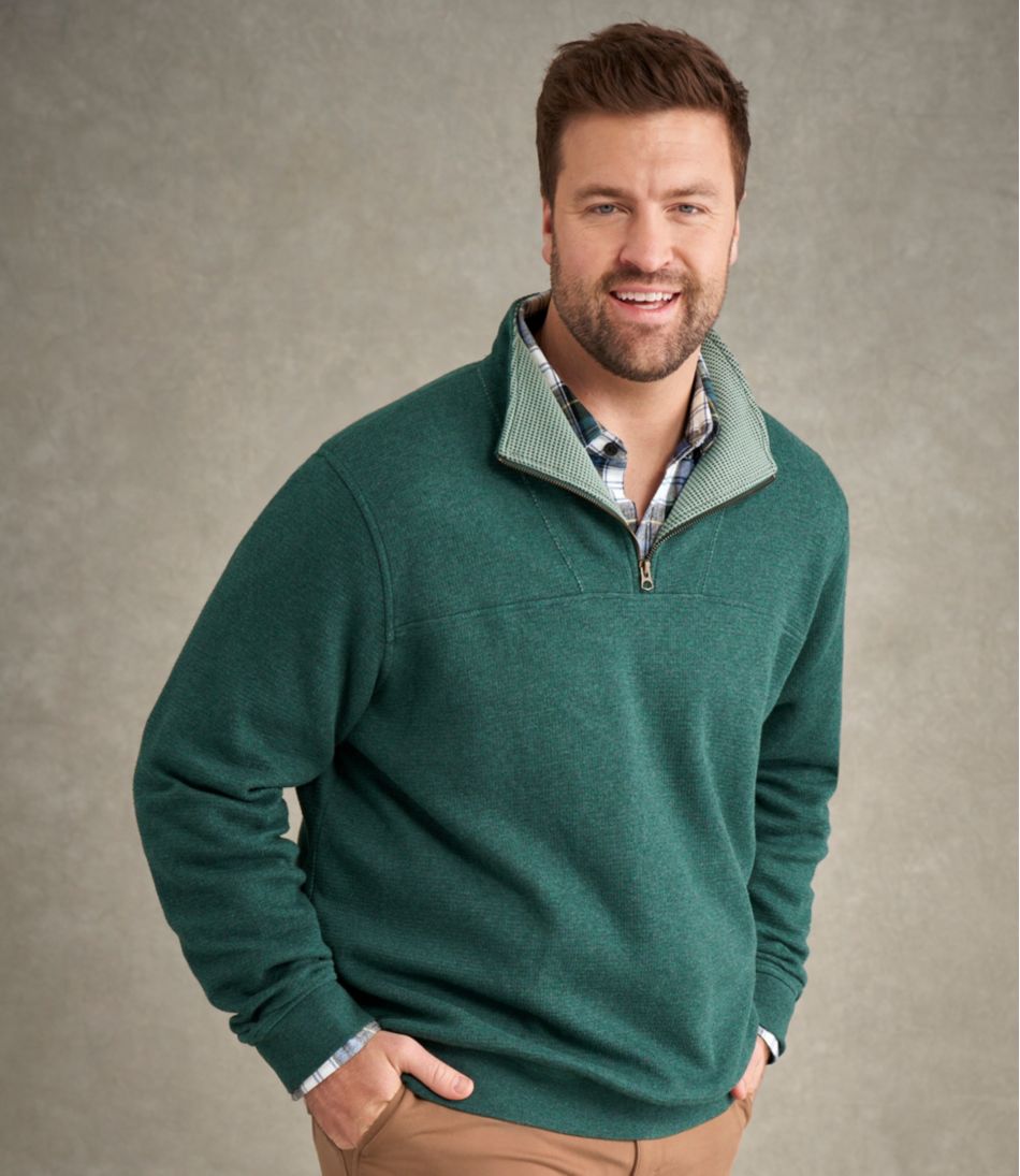 Men's All Seasons Textured Sweats, Quarter-Zip | L.L.Bean