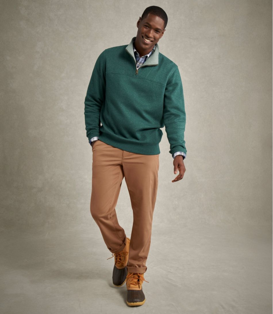 Men's All Seasons Textured Sweats, Quarter-Zip | L.L.Bean