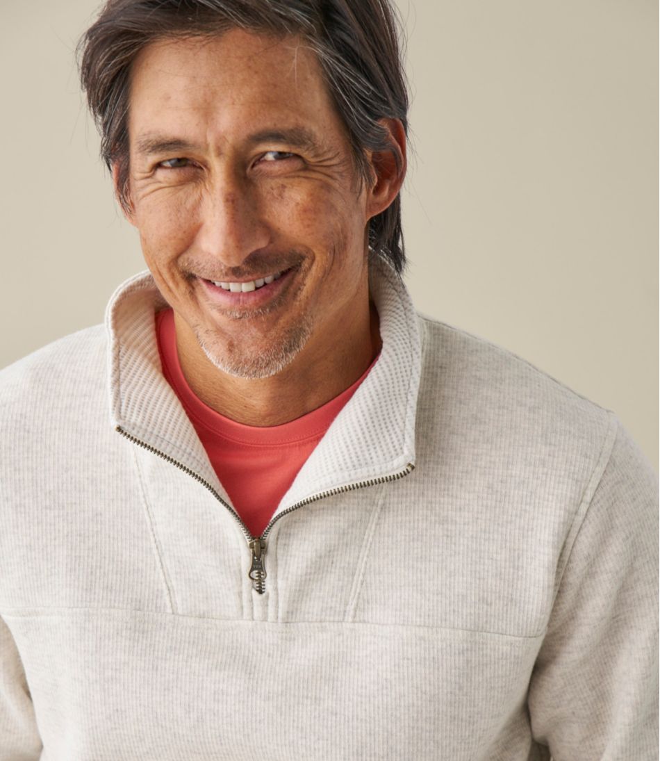 Men's All Seasons Textured Sweats, Quarter-Zip | L.L.Bean