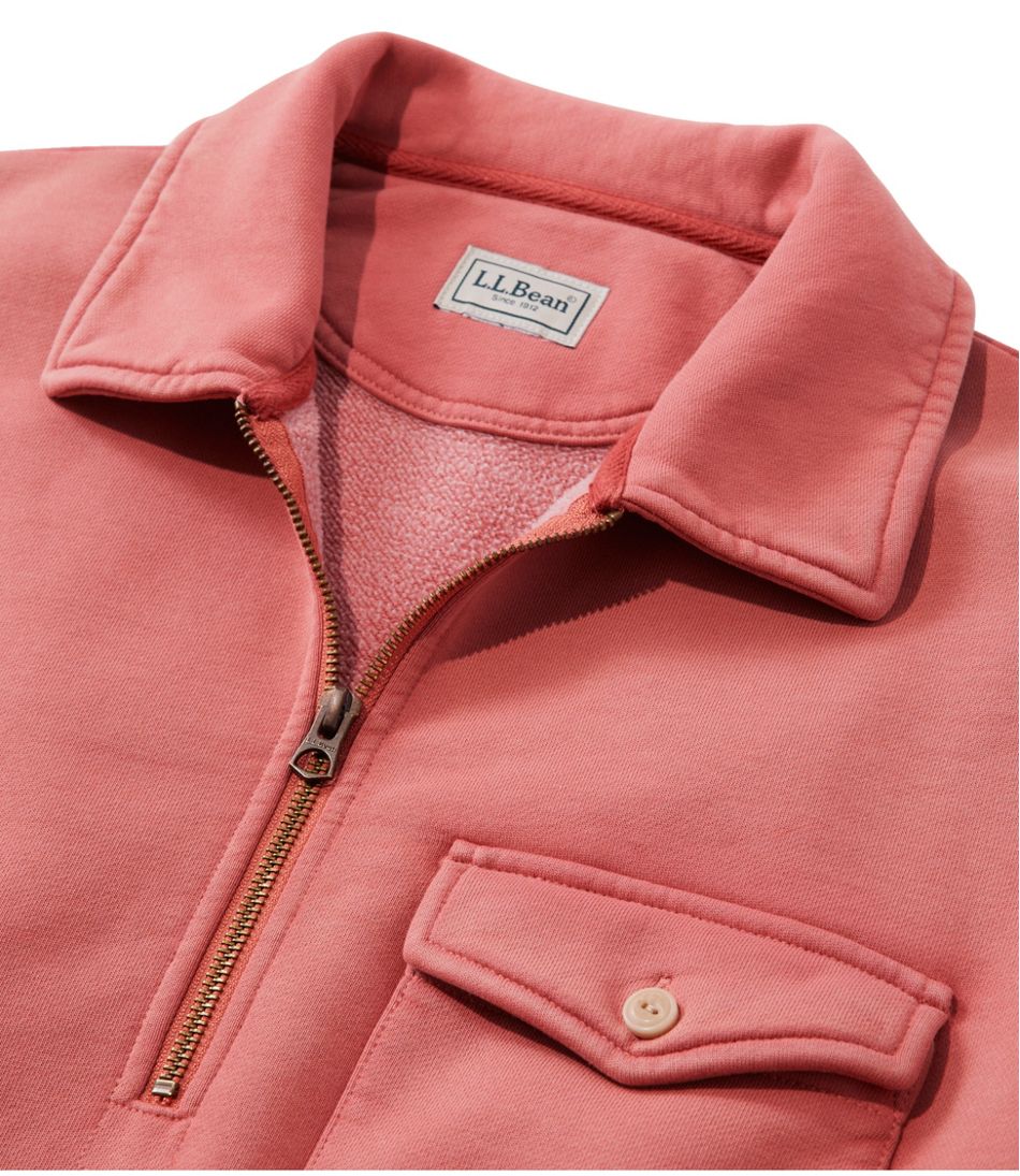 Men's Sunwashed Sweatshirt, Quarter-Zip Polo, Long-Sleeve | L.L.Bean