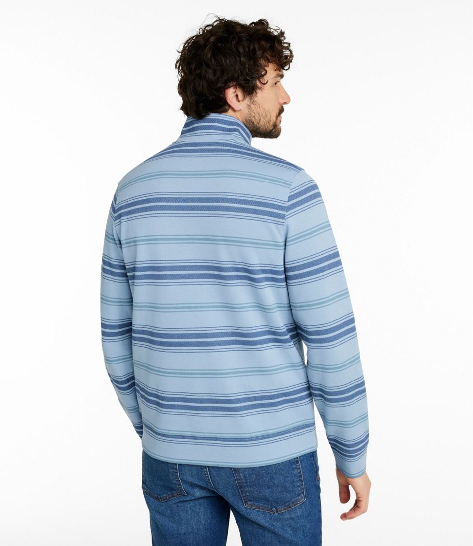 Men's Comfort Stretch Performance® Piqué, Quarter-Zip Pullover, Stripe | L.L.Bean