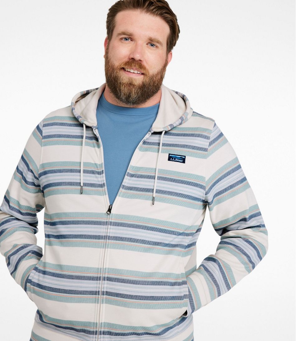 Men's Comfort Stretch Performance® Piqué, Full-Zip Hoodie, Stripe | L.L.Bean
