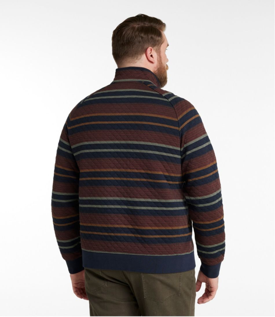 Men's Quilted Sweatshirt, Mockneck, Stripe | L.L.Bean
