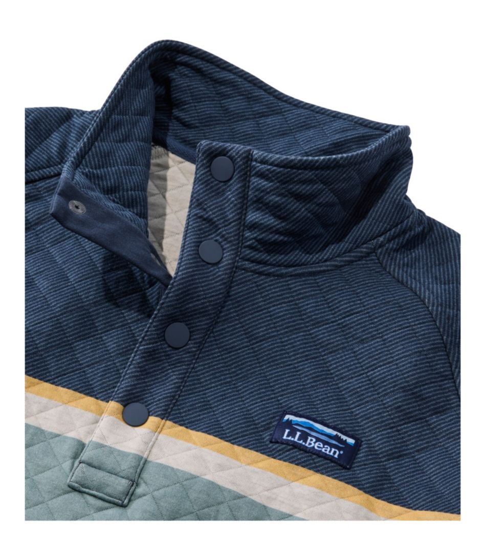 Men's Quilted Sweatshirt, Mockneck, Stripe | L.L.Bean