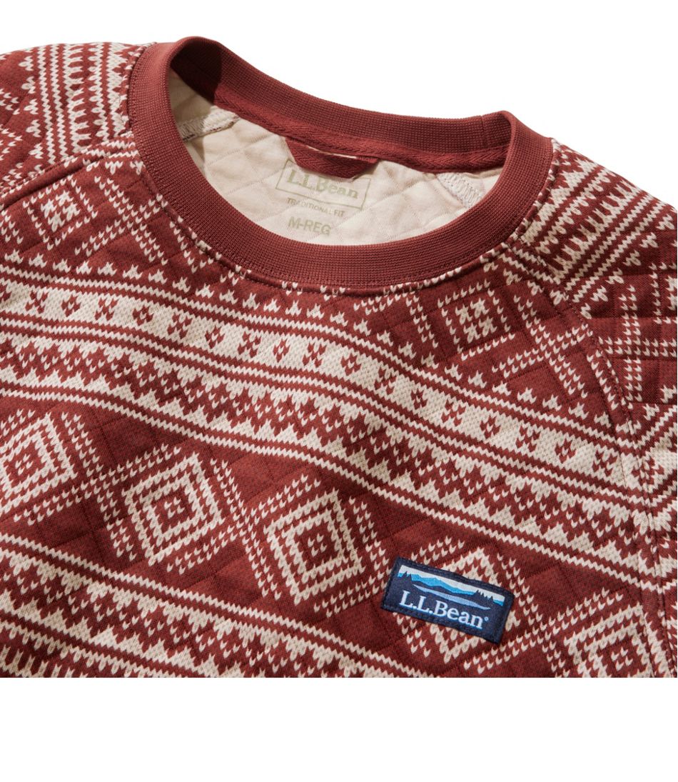 Men's Bean's Quilted Sweatshirt, Crewneck, Print | L.L.Bean