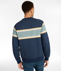 Men's Quilted Sweatshirt, Crewneck, Stripe | L.L.Bean