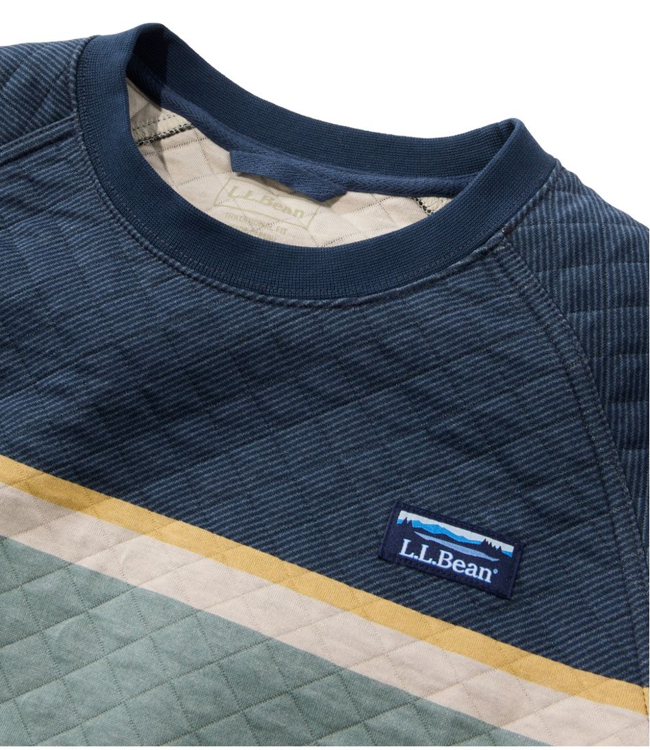 Men's Quilted Sweatshirt, Crewneck, Stripe | L.L.Bean