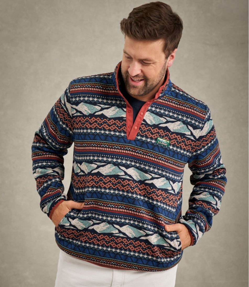 Men's Sweater Fleece Pullover, Print | L.L.Bean