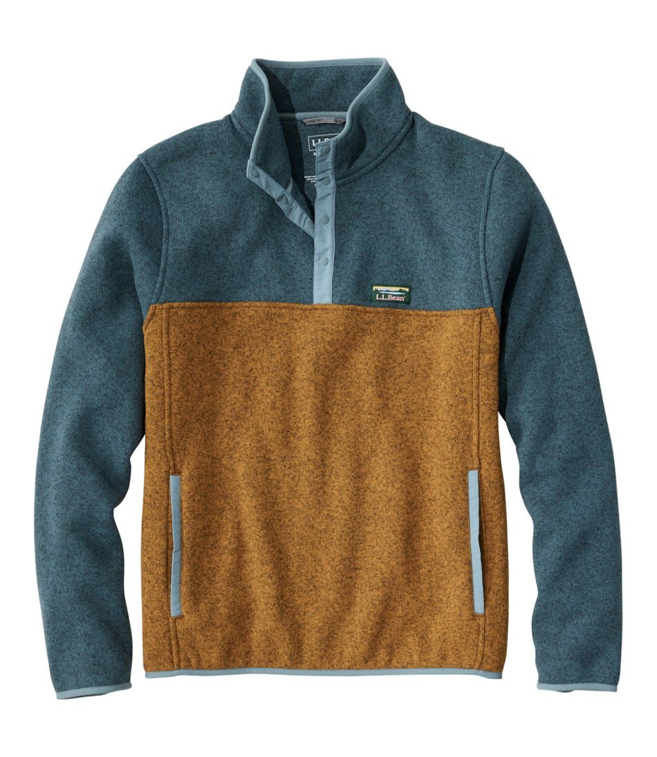 Men's Sweater Fleece Pullover, Colorblock | L.L.Bean