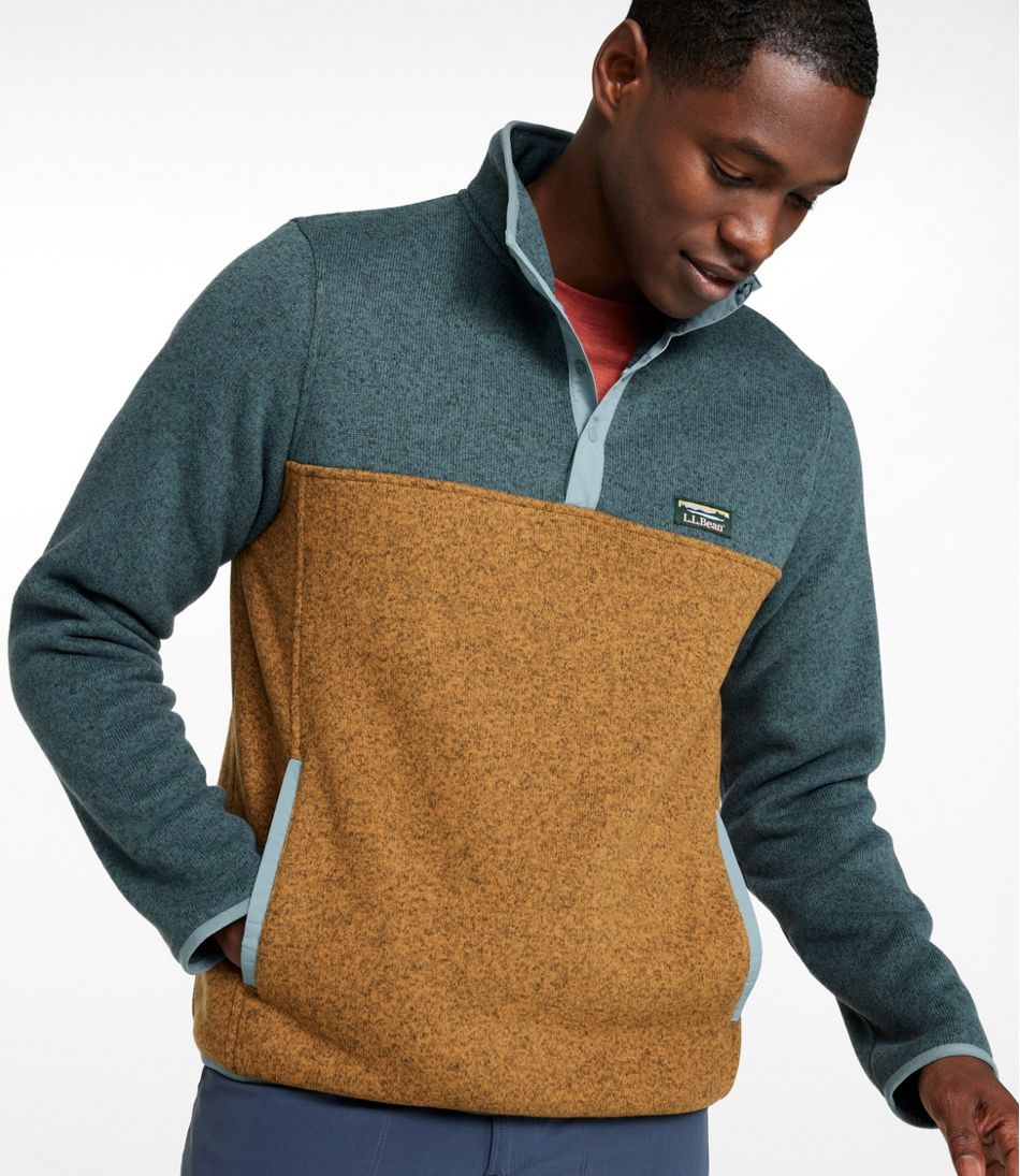 Men's Sweater Fleece Pullover, Colorblock | L.L.Bean