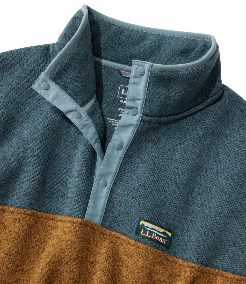 Men's Sweater Fleece Pullover, Colorblock | L.L.Bean