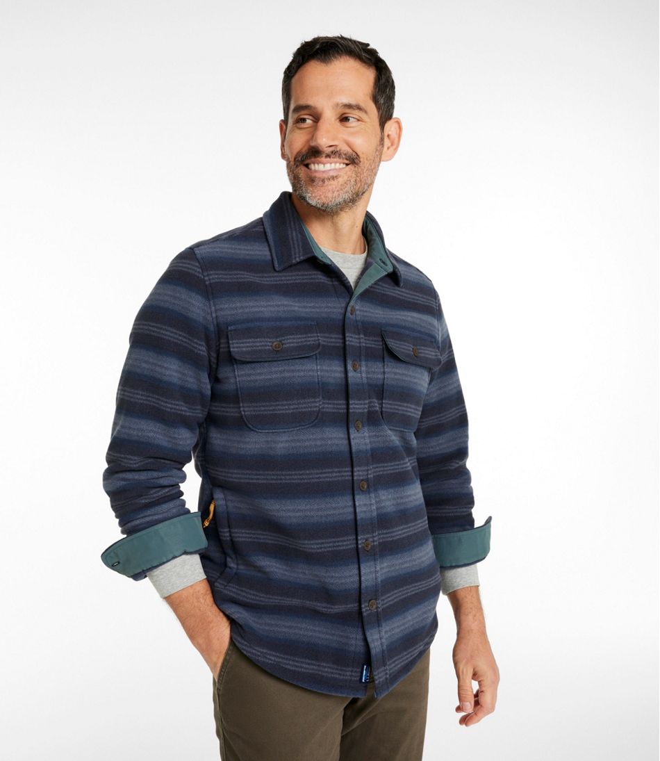 Men's Bean's Mariner Fleece Shirt, Print | L.L.Bean