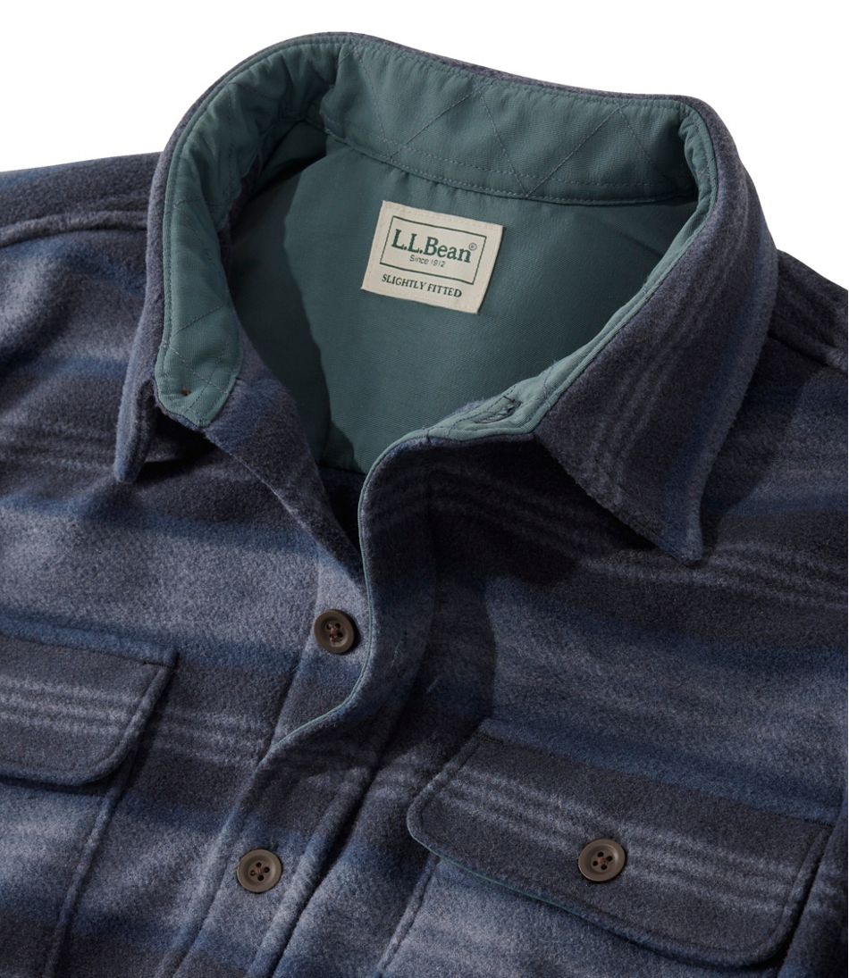 Men's Bean's Mariner Fleece Shirt, Print | L.L.Bean