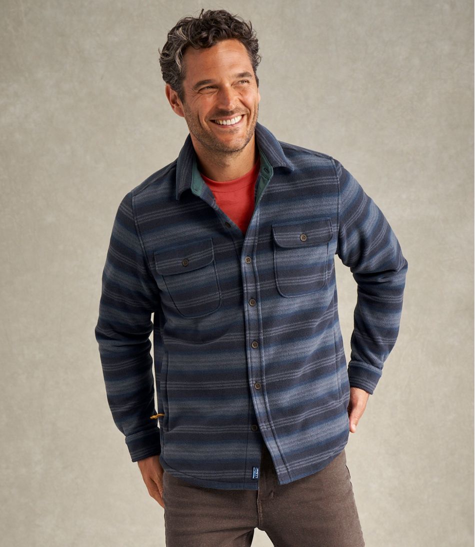Men's Bean's Mariner Fleece Shirt, Print | L.L.Bean