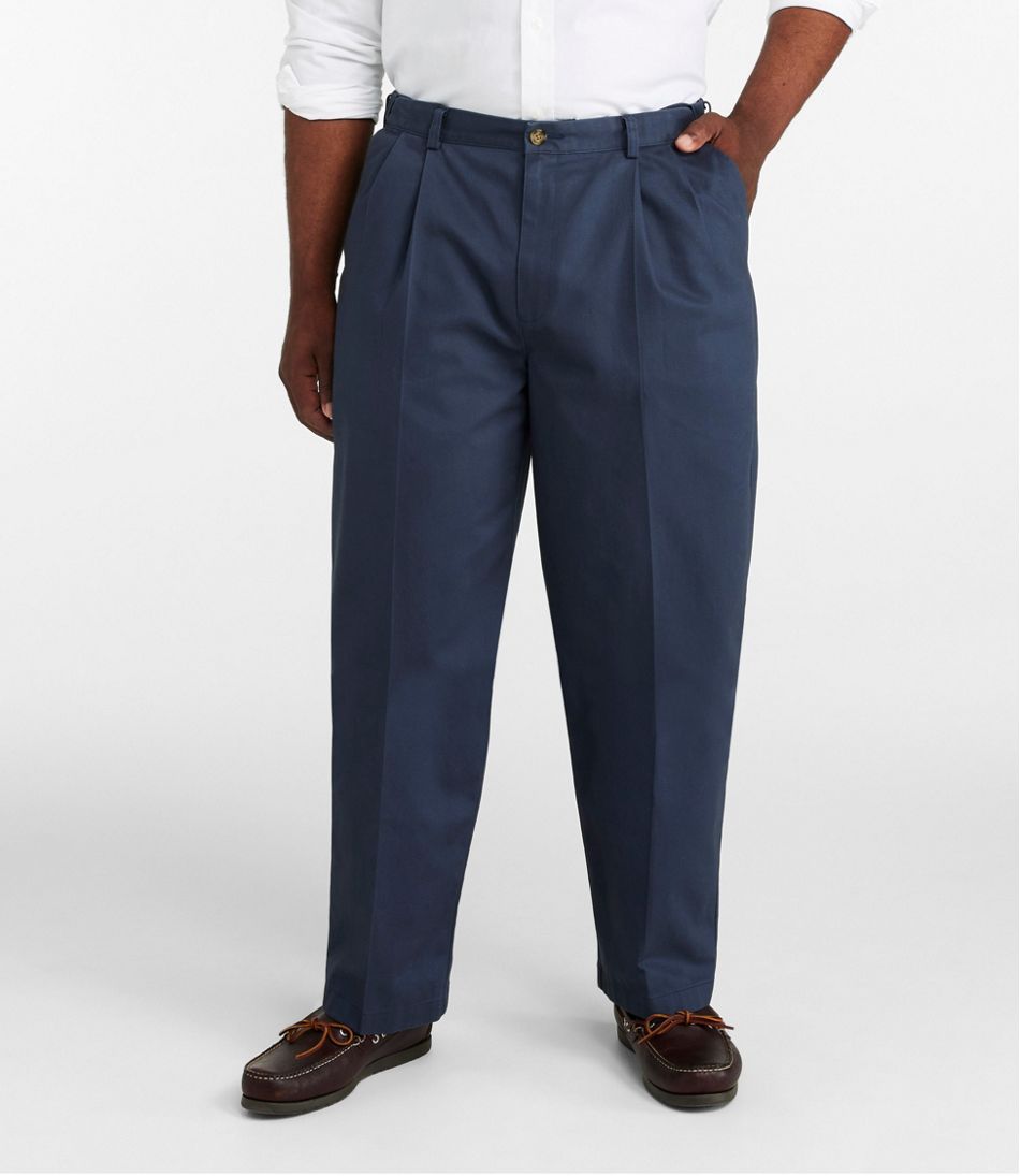 Men's Wrinkle-Free Double L® Chinos, Natural Fit, Hidden Comfort, Pleated | L.L.Bean