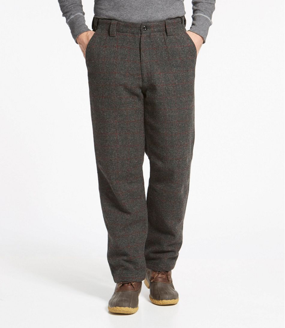 Men's Maine Guide Wool Pants with PrimaLoft, Plaid | L.L.Bean