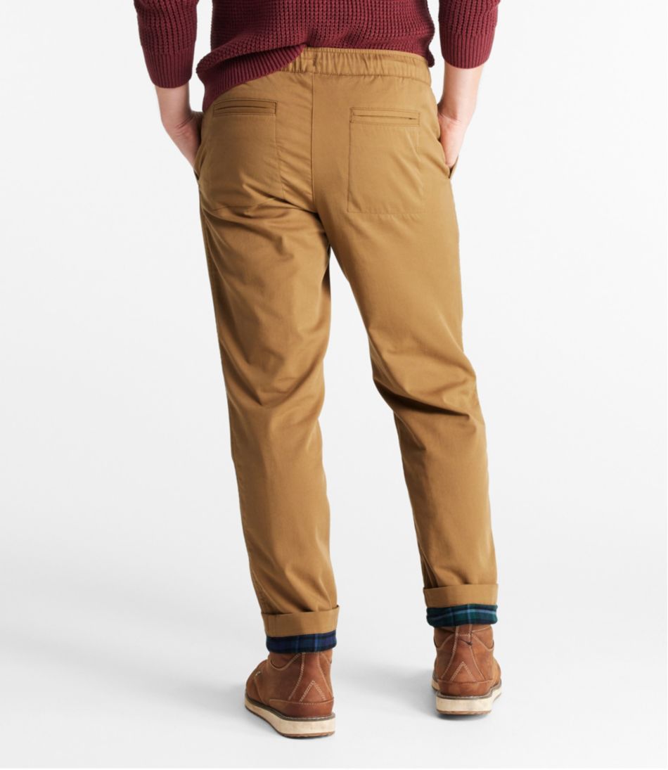 Men's Comfort Stretch Dock Pants, Standard Fit, Straight Leg, Flannel-Lined | L.L.Bean