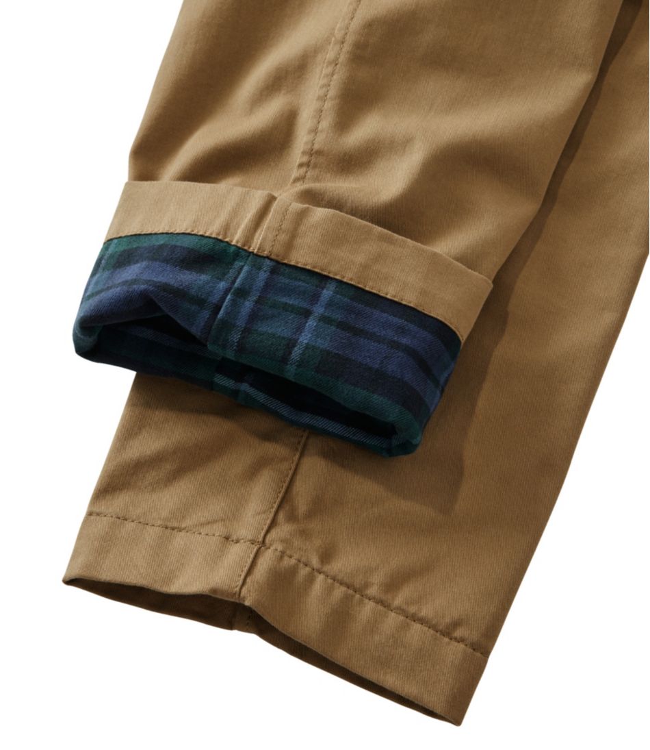 Men's Comfort Stretch Dock Pants, Standard Fit, Straight Leg, Flannel-Lined | L.L.Bean