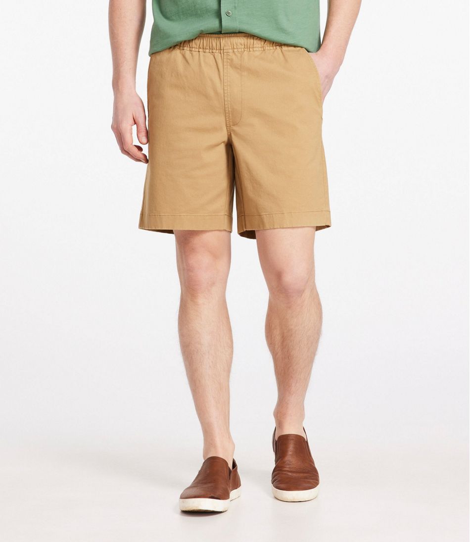 Men's Lakewashed Stretch Khaki Shorts, Pull-On, 8" | L.L.Bean