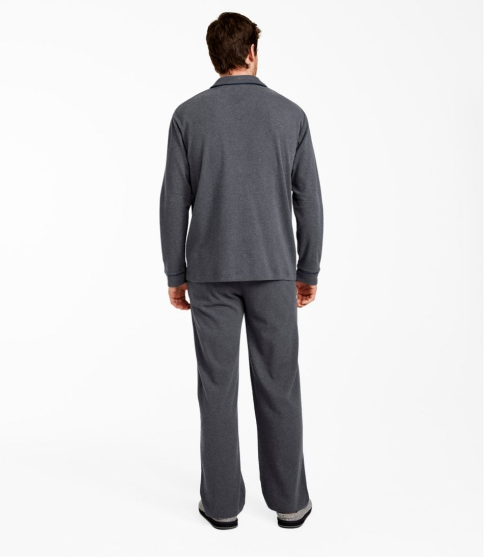 Men's Bean's Cotton Knit Pajamas, Button-Front PJ Set | L.L.Bean