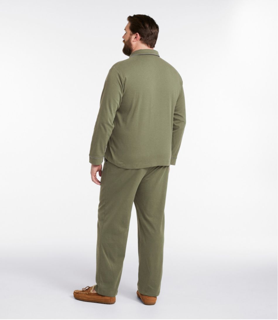 Men's Bean's Cotton Knit Pajamas, Button-Front PJ Set | L.L.Bean