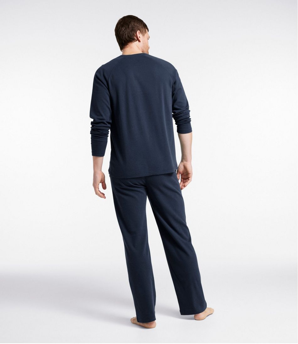Men's Bean's Cotton Knit Pajamas, Henley PJ Set | L.L.Bean