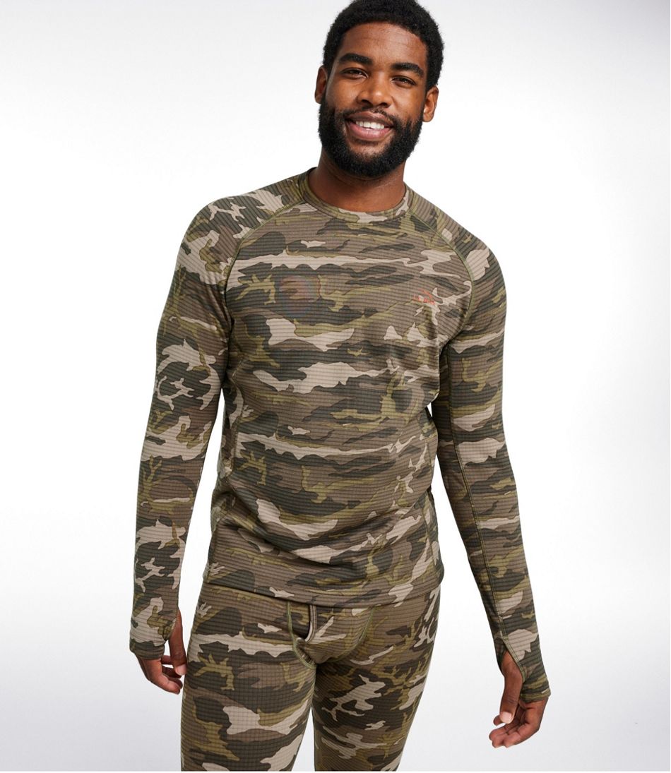 Men's Heavyweight Base Layer Crew Top, Print | L.L.Bean