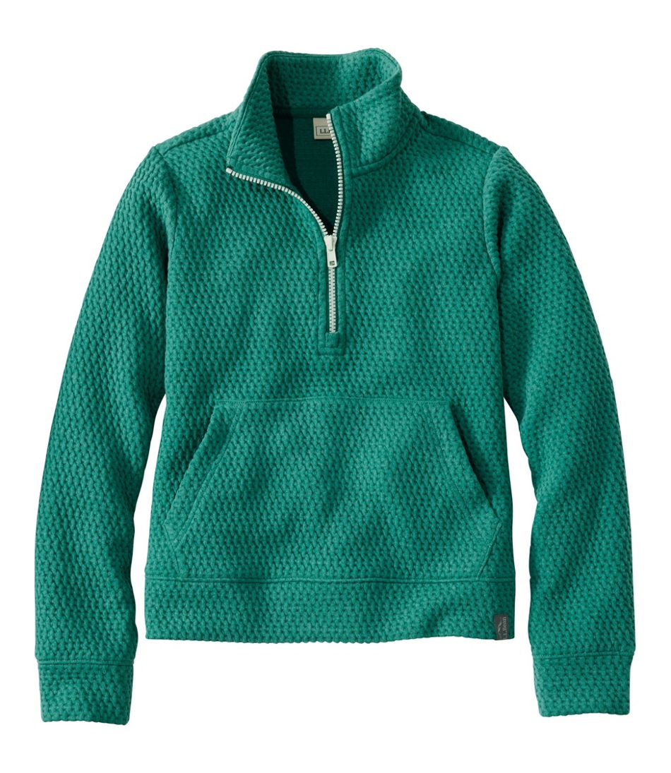 Kids' Ridgeknit Pullover, Glow-in-the-Dark Quarter-Zip | L.L.Bean