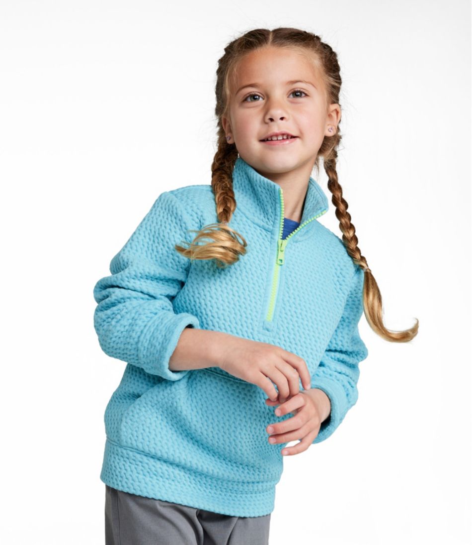 Kids' Ridgeknit Pullover, Glow-in-the-Dark Quarter-Zip | L.L.Bean