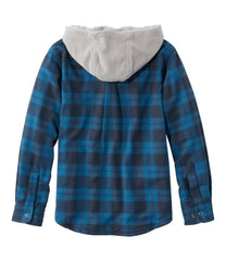 Kids' Fleece-Lined Flannel Shirt, Hooded Plaid | L.L.Bean