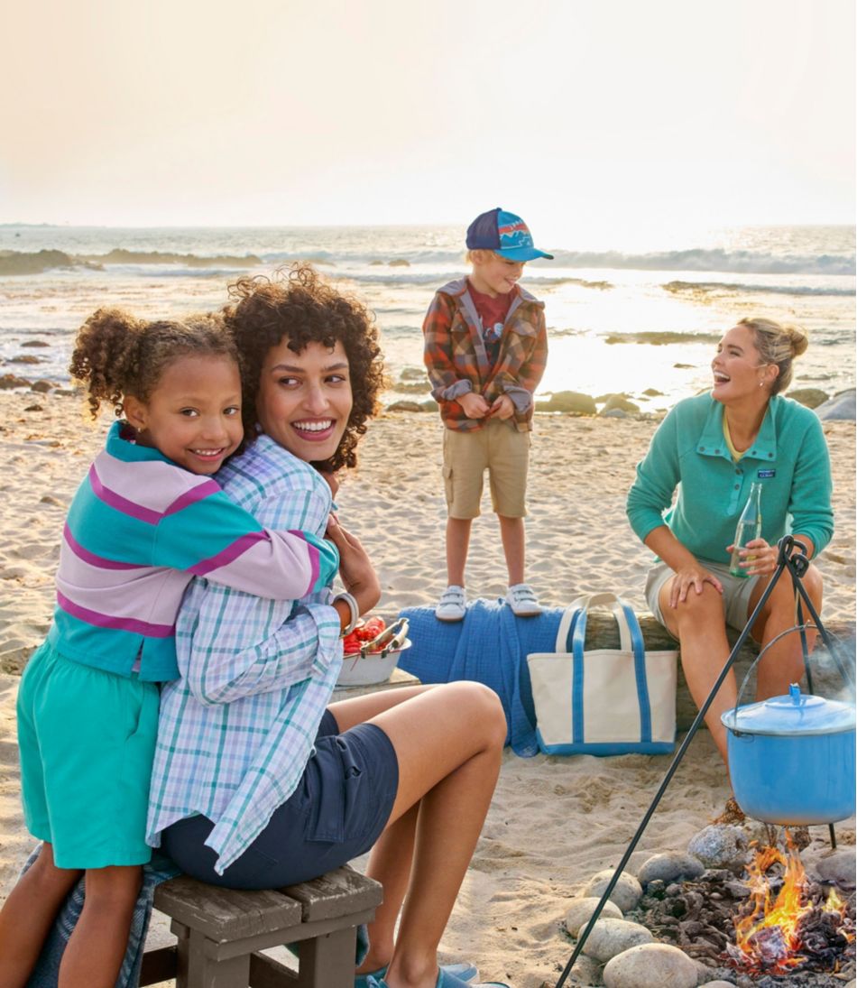 Kids' Fleece-Lined Flannel Shirt, Hooded Plaid | L.L.Bean