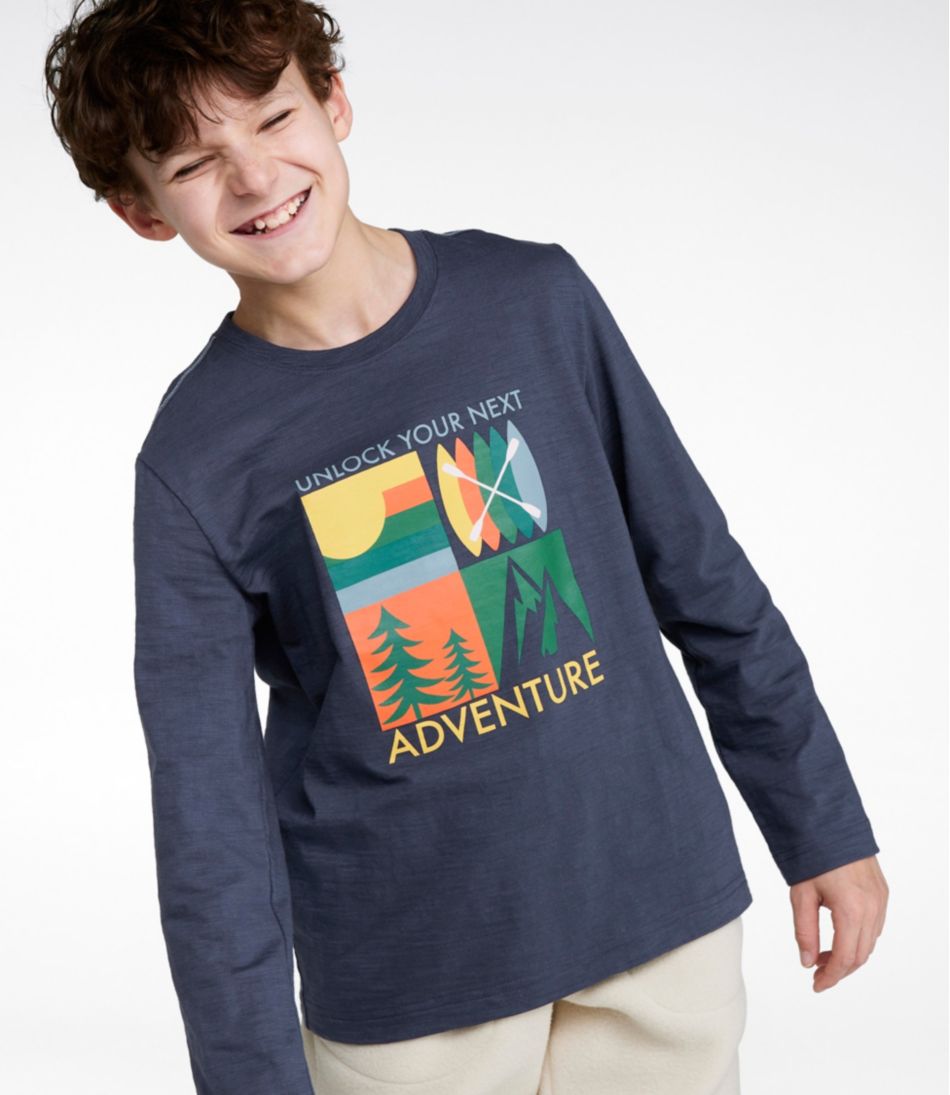 Kids' Graphic Tee, Long-Sleeve Glow-in-the-Dark | L.L.Bean