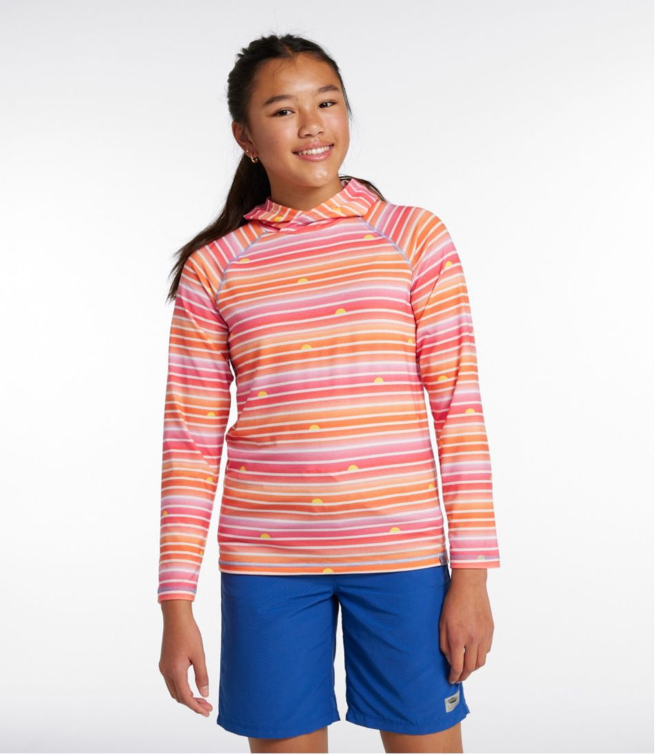 Kids' Everyday SunSmart® Hooded Tee, Long-Sleeve Stripe | L.L.Bean
