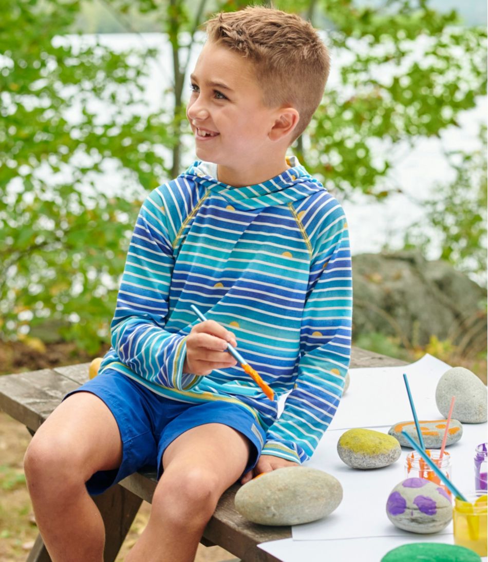Kids' Everyday SunSmart® Hooded Tee, Long-Sleeve Stripe | L.L.Bean