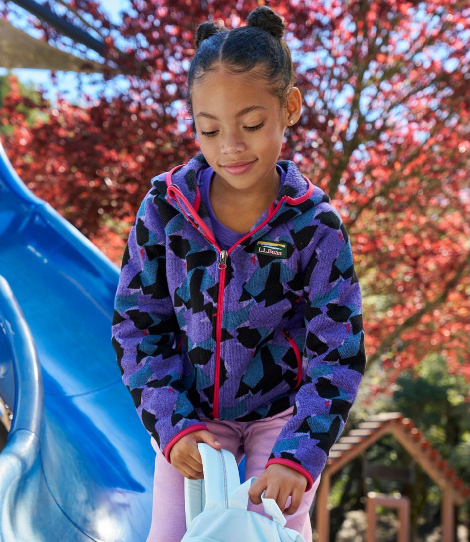 Kids' Sweater Fleece, Hooded Print | L.L.Bean