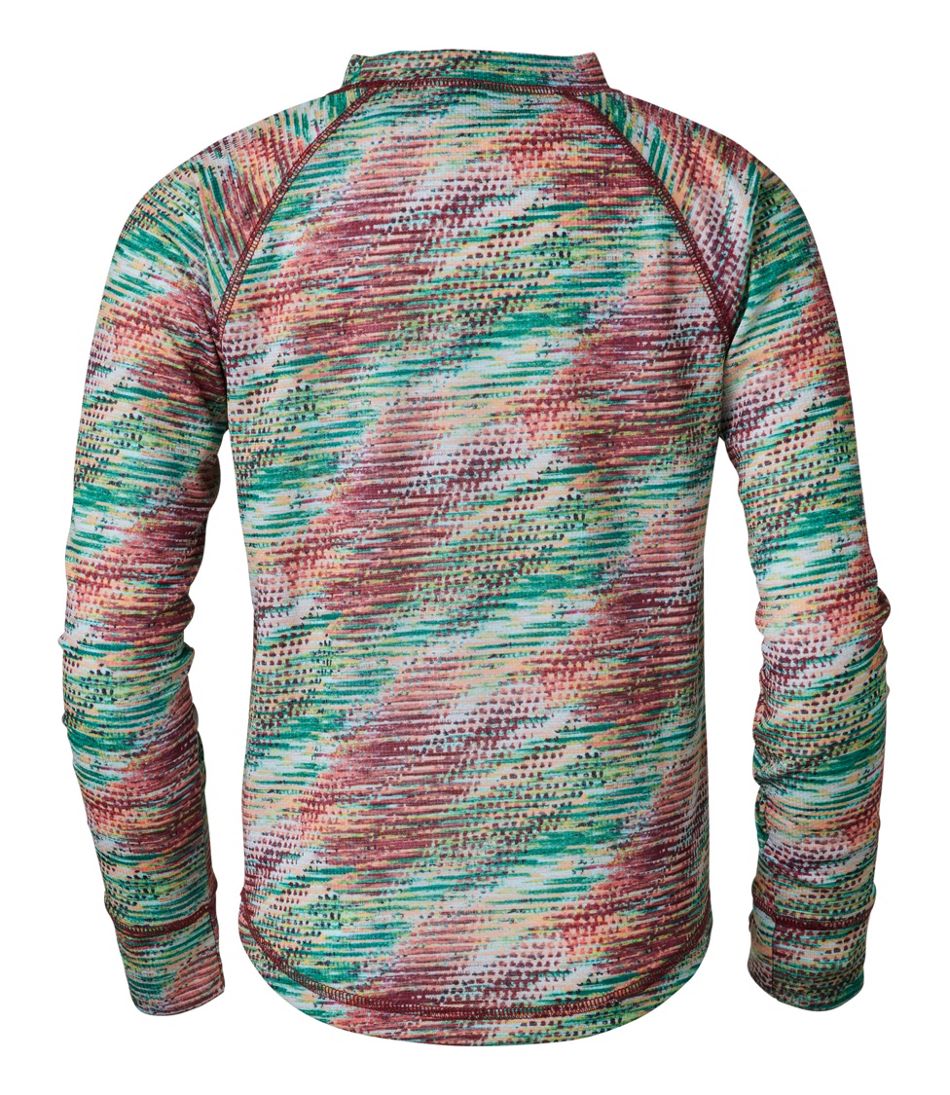 Kids' Wicked Warm Midweight Long Underwear, Top Print | L.L.Bean