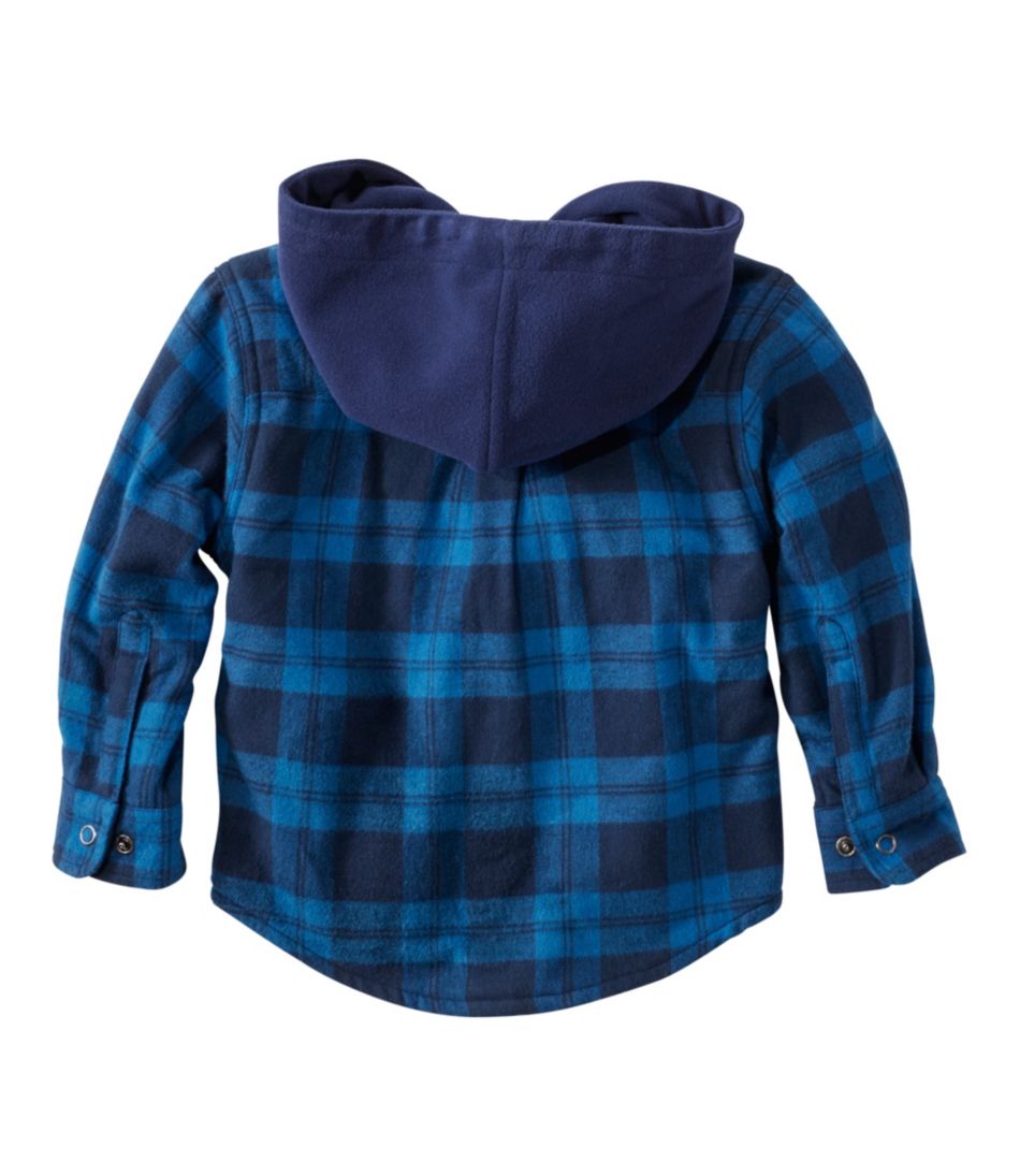 Toddlers' Fleece-Lined Flannel Shirt, Hooded | L.L.Bean