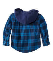 Toddlers' Fleece-Lined Flannel Shirt, Hooded | L.L.Bean