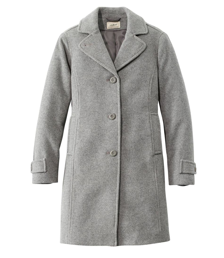 Women's Classic Lambswool Polo Coat, Three-Quarter Length | L.L.Bean