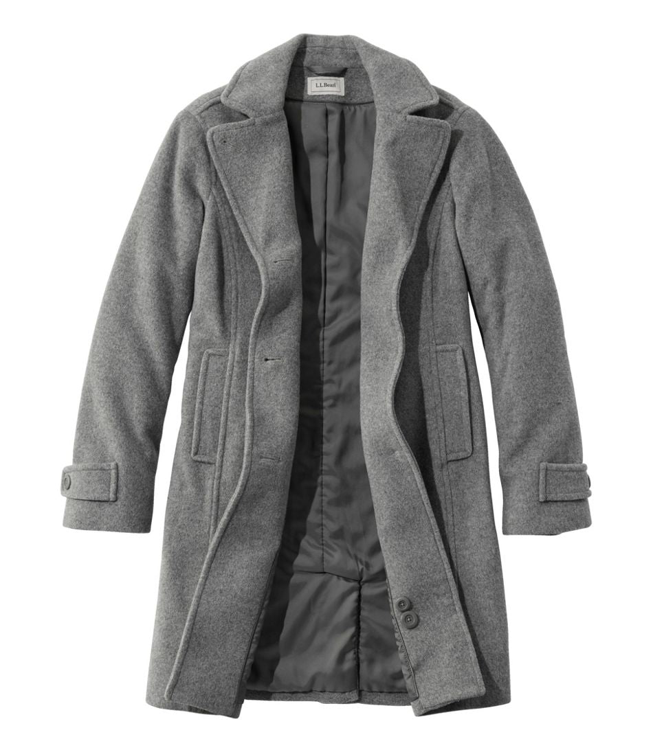 Women's Classic Lambswool Polo Coat, Three-Quarter Length | L.L.Bean