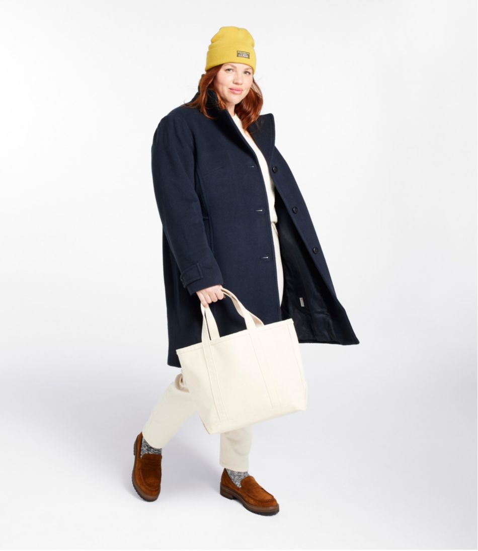 Women's Classic Lambswool Polo Coat, Three-Quarter Length | L.L.Bean